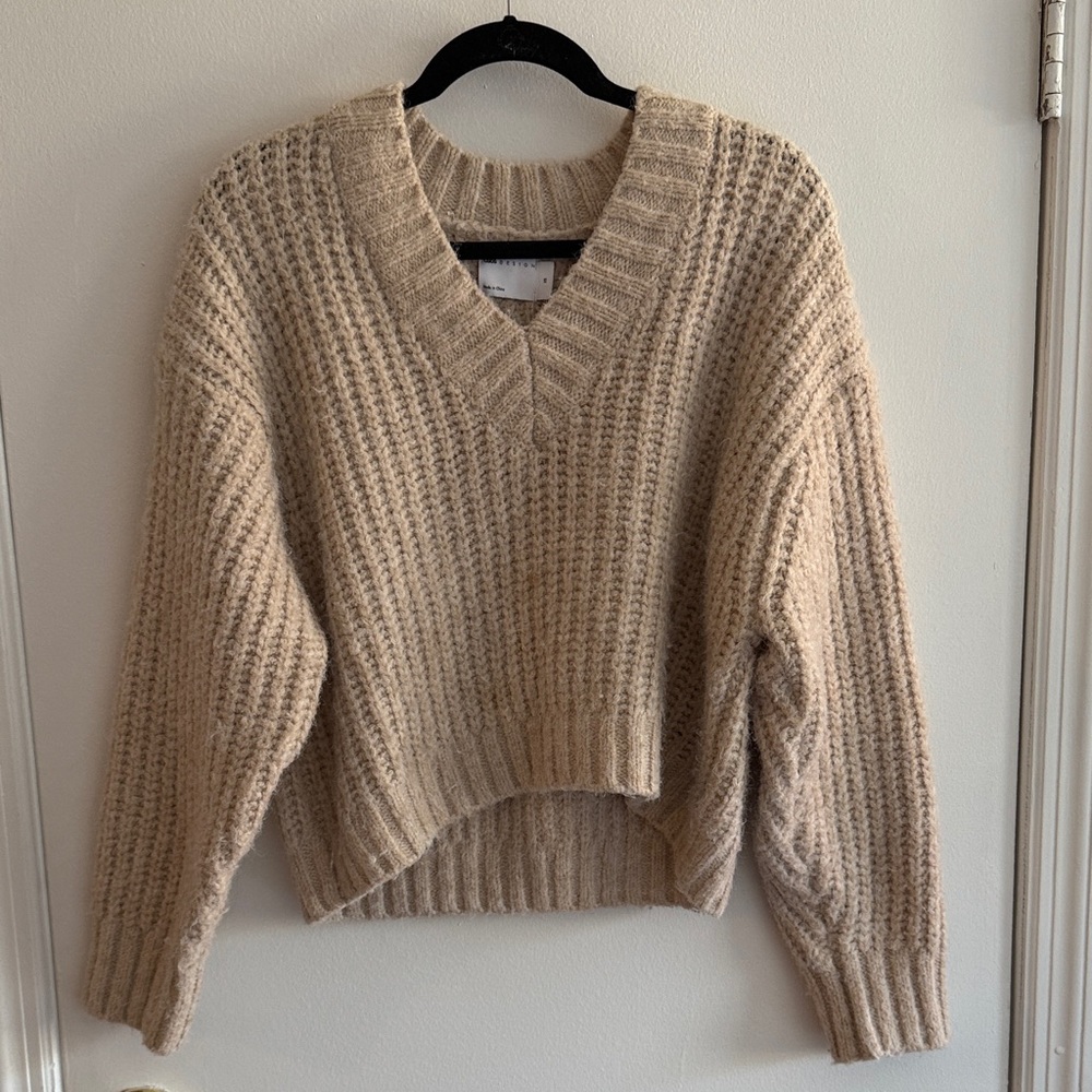 ASOS Camel V-Neck Sweater - XS